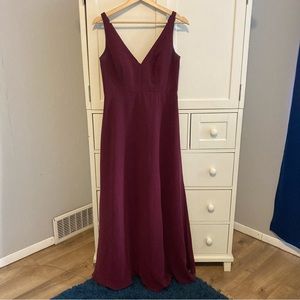 Brideside Burgundy Bridesmaid Dress Size 8